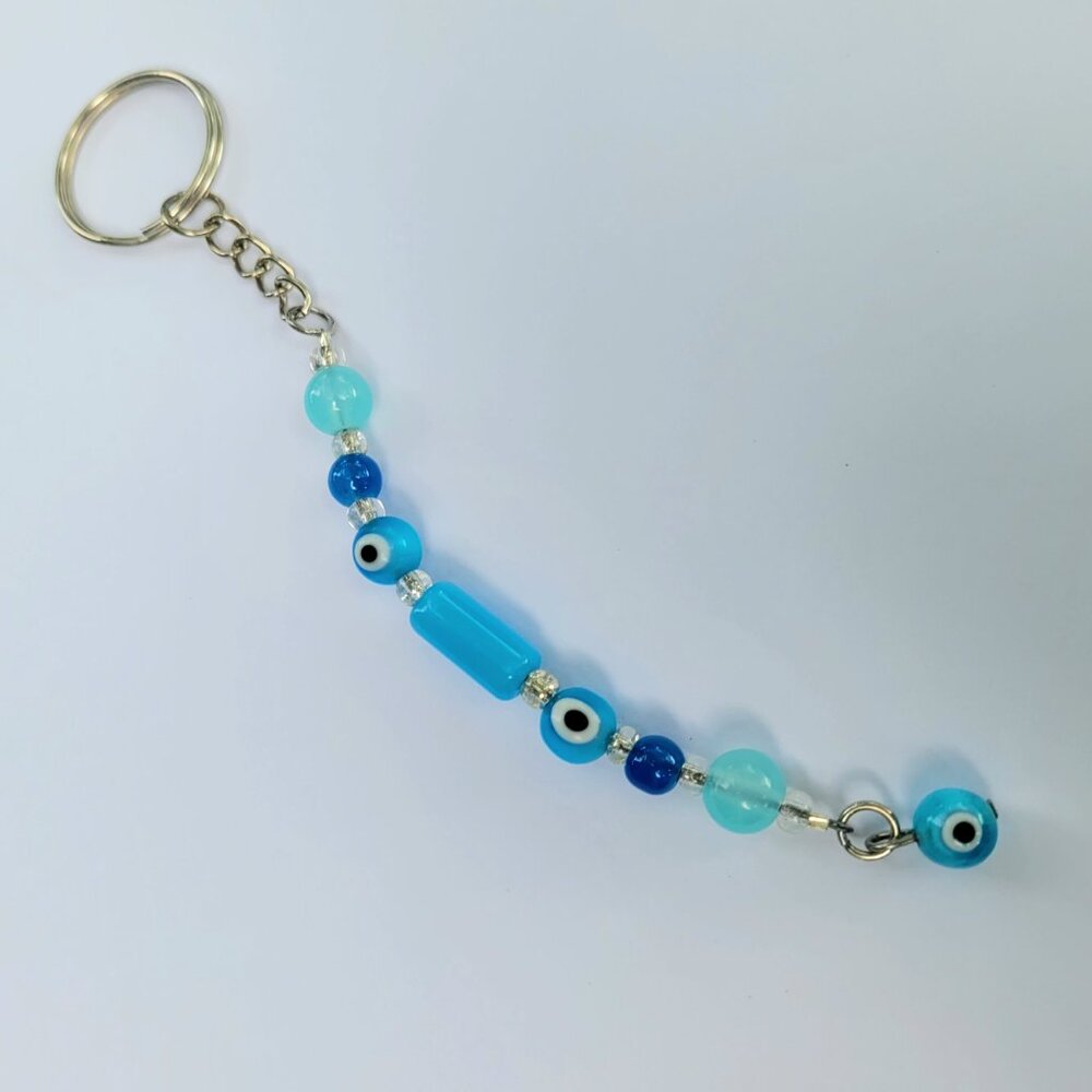 Blue Evil Eye Keychain - Handmade - Picture 9 of 9